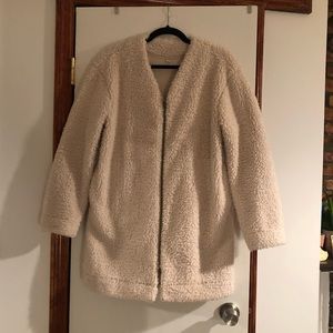 Oversized furry uniqlo jacket